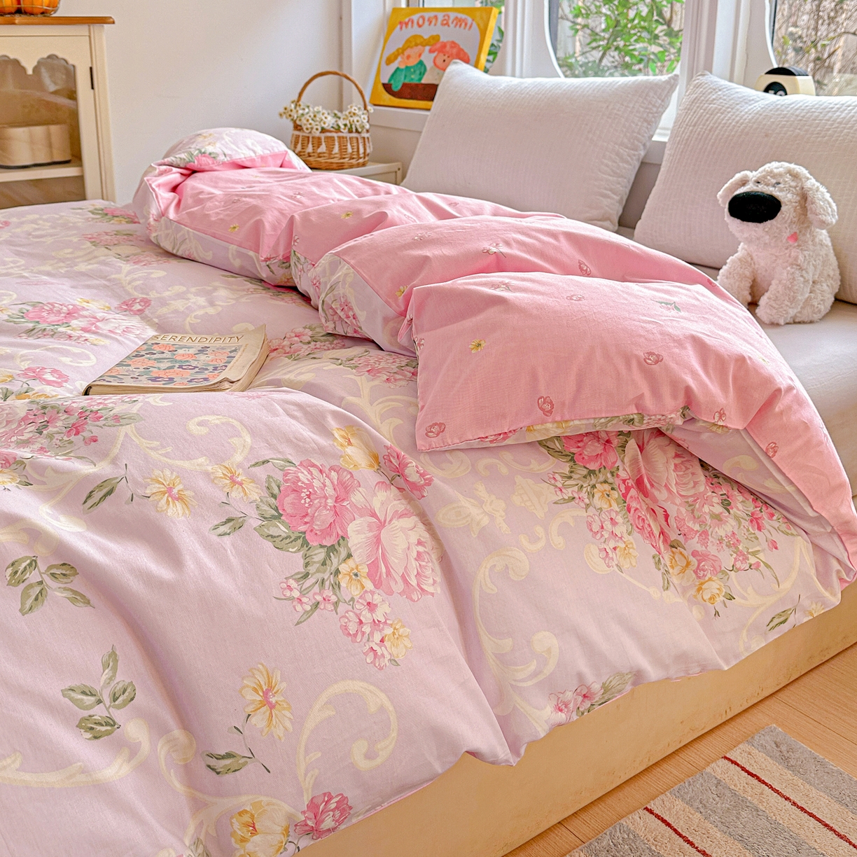 91家纺网 家纺一手货源 找家纺 佳汐蓝家纺 2026新款全棉纯棉加厚13376印花单品被套 被套单件 嫣语花开