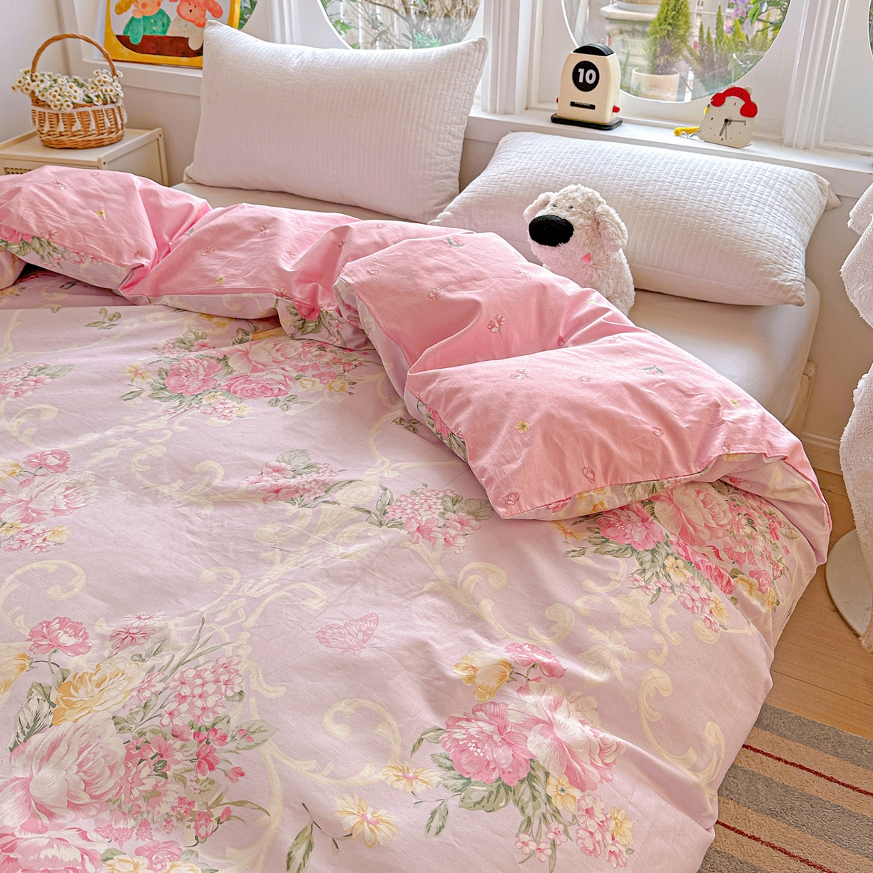 91家纺网 家纺一手货源 找家纺 佳汐蓝家纺 2026新款全棉纯棉加厚13376印花单品被套 被套单件 嫣语花开