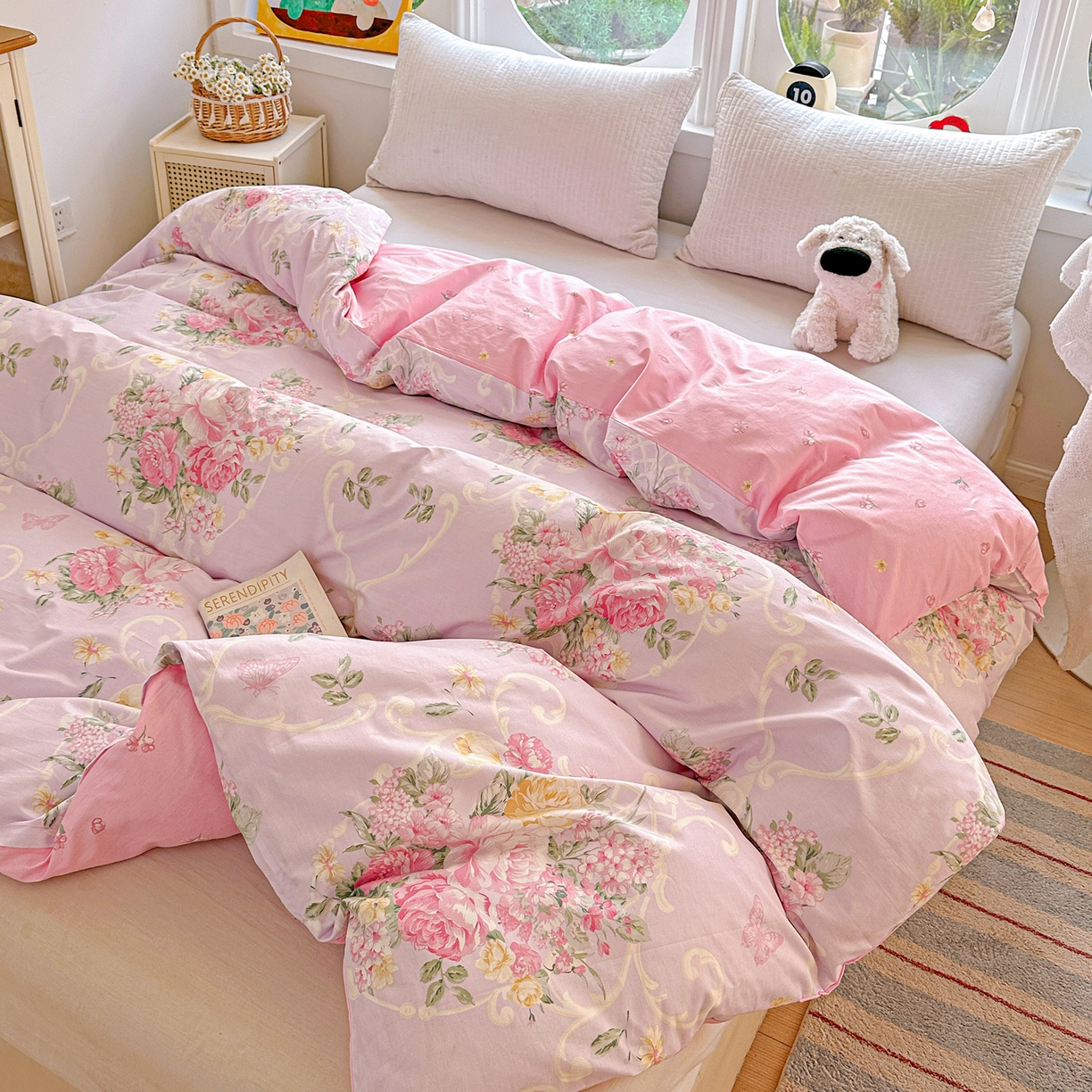 91家纺网 家纺一手货源 找家纺 佳汐蓝家纺 2026新款全棉纯棉加厚13376印花单品被套 被套单件 嫣语花开