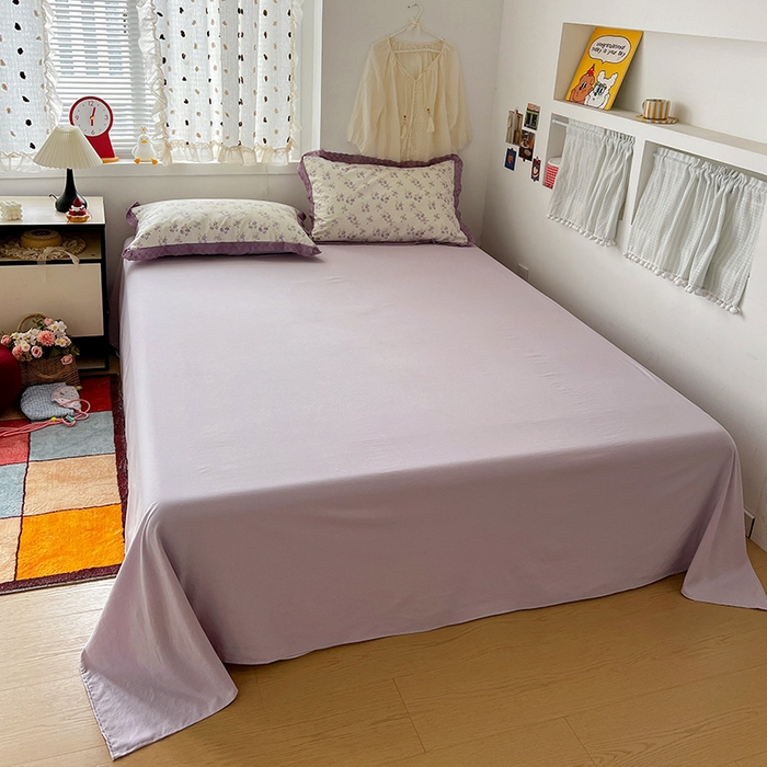 91家纺网 家纺一手货源 找家纺 （总）逸林家纺《原希尔顿逸林》 2026新款春款古法水洗棉法式全棉花边四件套森系花边款四件套