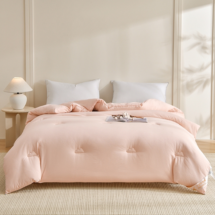 91家纺网 家纺一手货源 找家纺 犇牛仓储供应链 2026新款双层纱大豆纤维被冬被夏被儿童被被子被芯 玉色