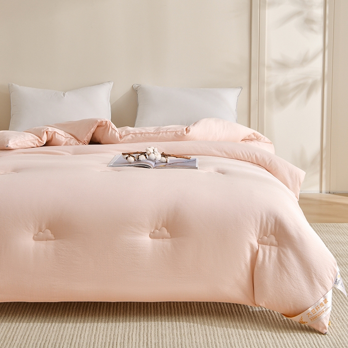 91家纺网 家纺一手货源 找家纺 犇牛仓储供应链 2026新款双层纱大豆纤维被冬被夏被儿童被被子被芯 玉色