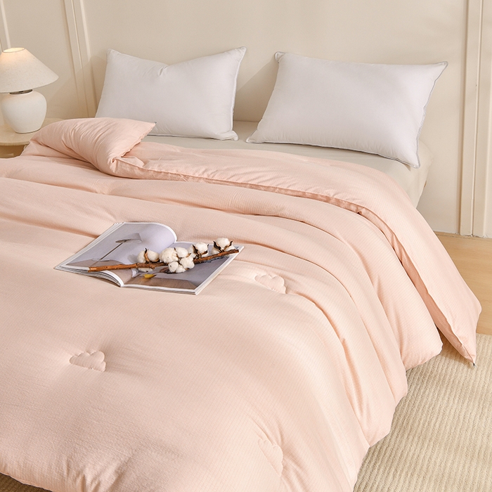 91家纺网 家纺一手货源 找家纺 犇牛仓储供应链 2026新款双层纱大豆纤维被冬被夏被儿童被被子被芯 玉色