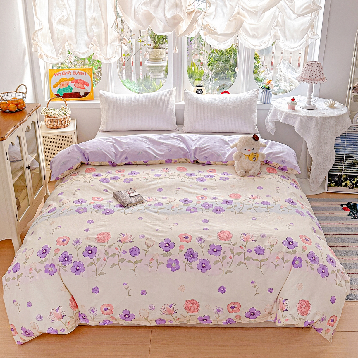 佳汐蓝家纺 2026新款全棉纯棉加厚13376印花单品被套 被套单件 樱雪