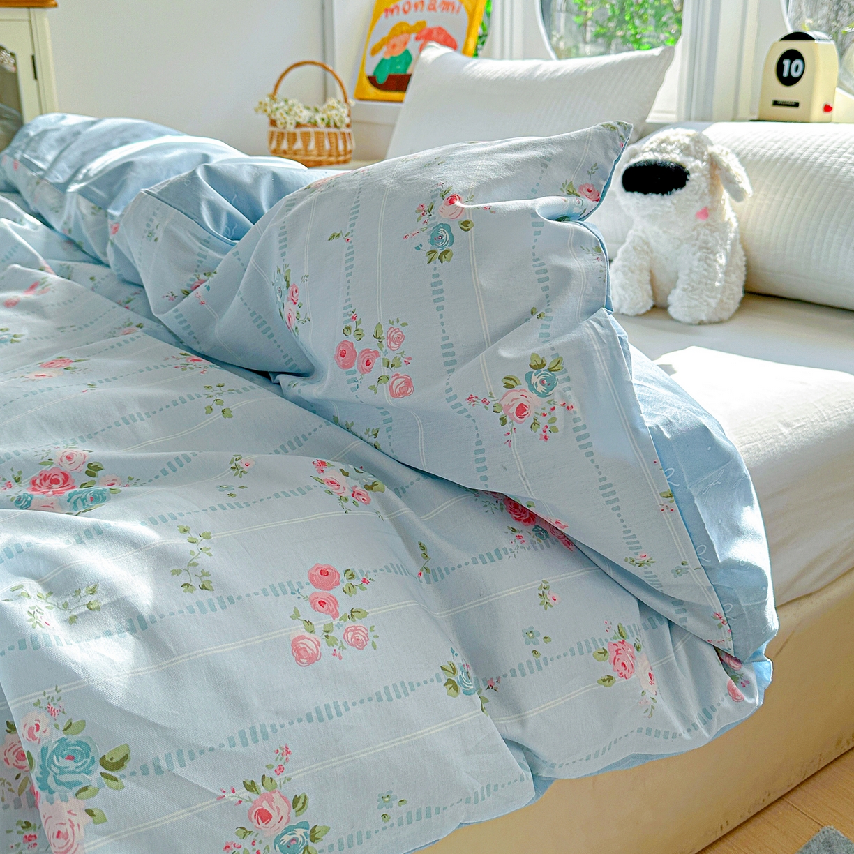 91家纺网 家纺一手货源 找家纺 佳汐蓝家纺 2026新款全棉纯棉加厚13376印花单品被套 被套单件 优朵蔓