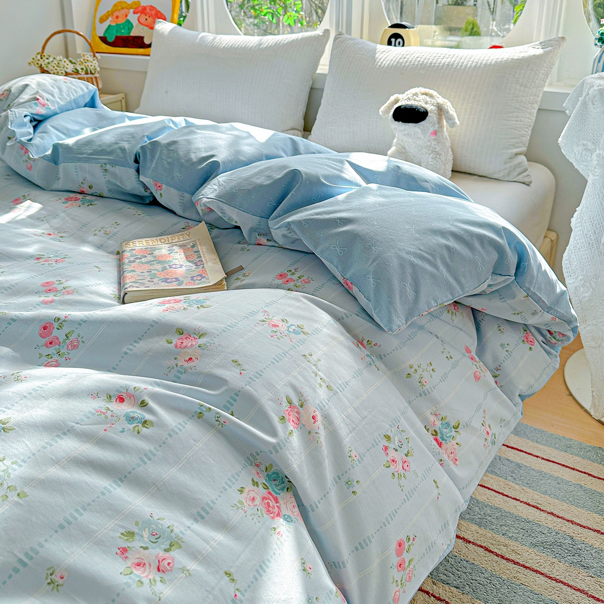 91家纺网 家纺一手货源 找家纺 佳汐蓝家纺 2026新款全棉纯棉加厚13376印花单品被套 被套单件 优朵蔓