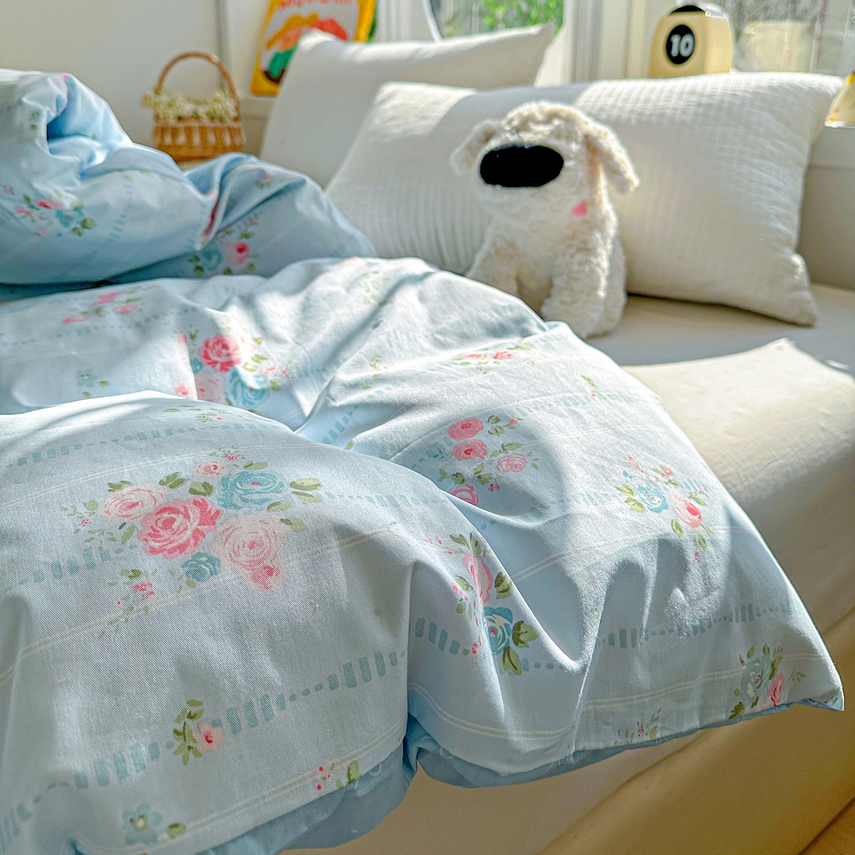 91家纺网 家纺一手货源 找家纺 佳汐蓝家纺 2026新款全棉纯棉加厚13376印花单品被套 被套单件 优朵蔓