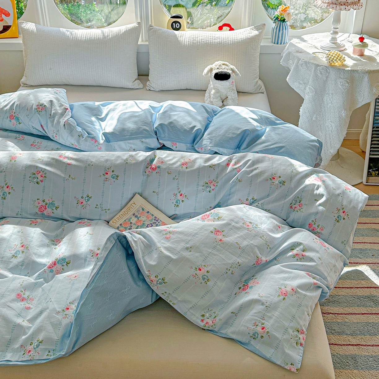 91家纺网 家纺一手货源 找家纺 佳汐蓝家纺 2026新款全棉纯棉加厚13376印花单品被套 被套单件 优朵蔓