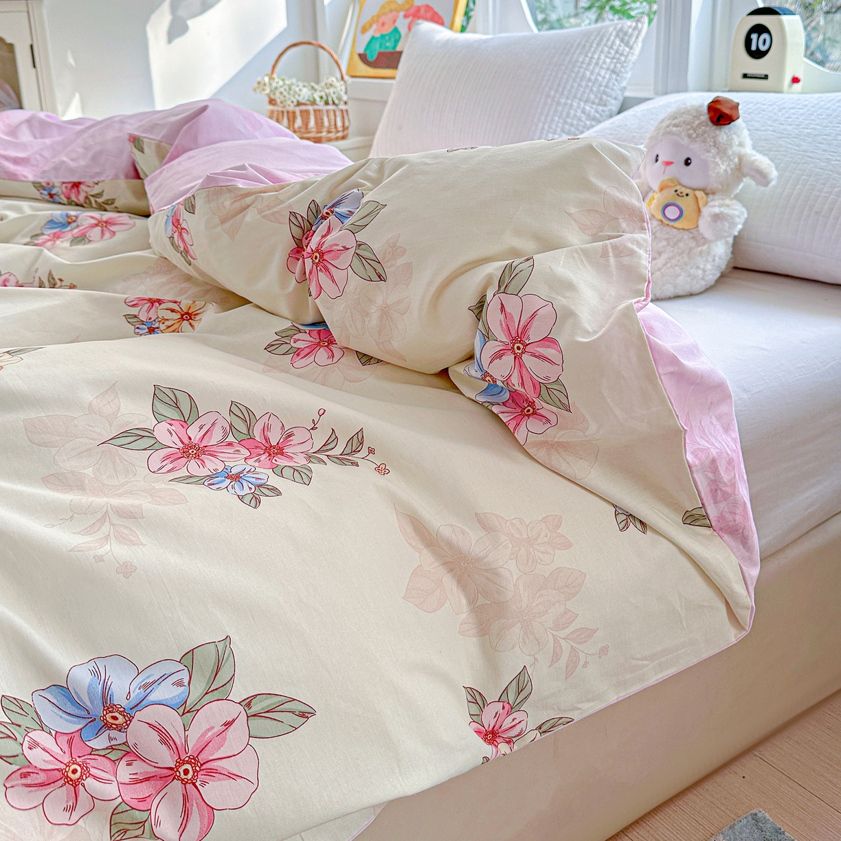 91家纺网 家纺一手货源 找家纺 佳汐蓝家纺 2026新款全棉纯棉加厚13376印花单品被套 被套单件 玉兰芬芳