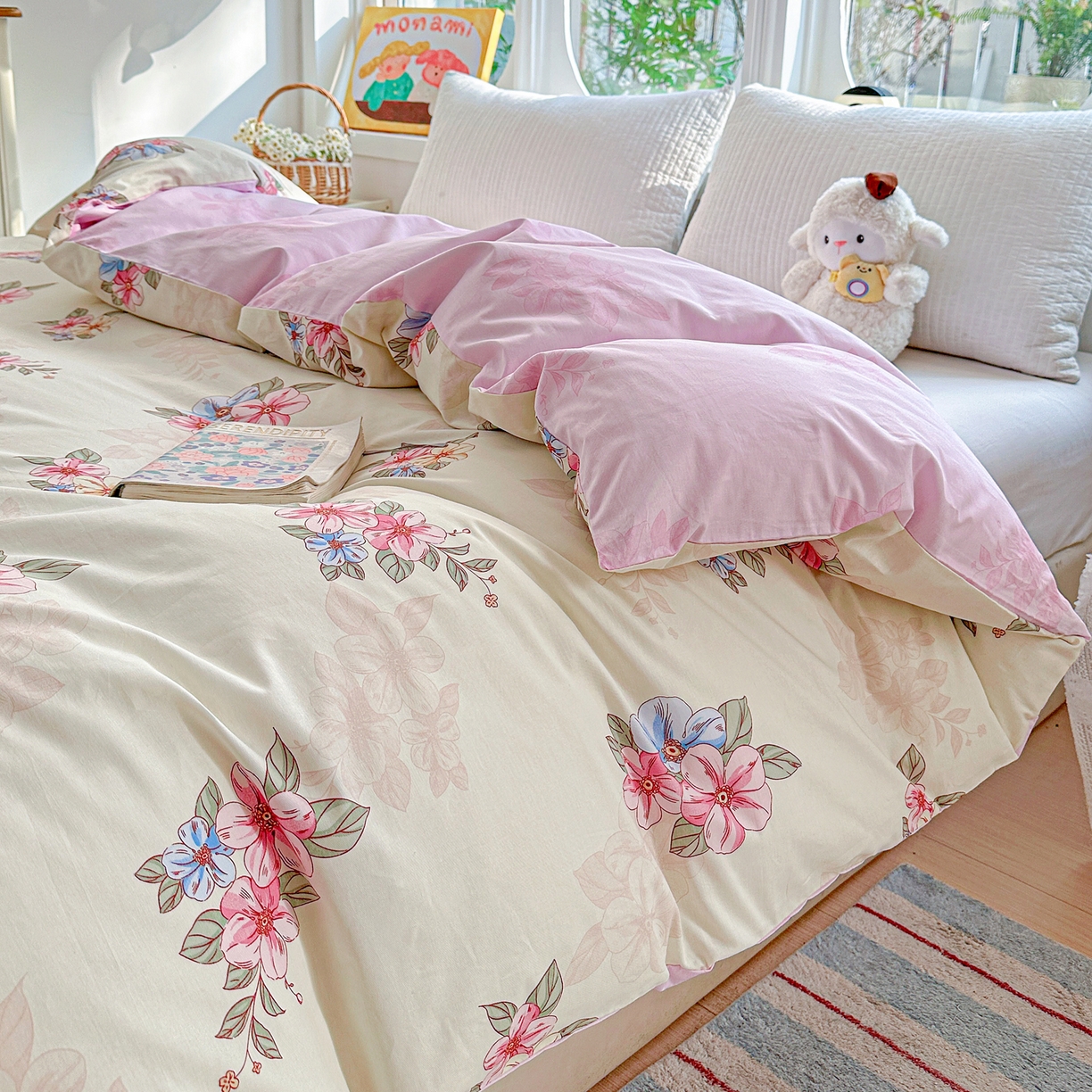 91家纺网 家纺一手货源 找家纺 佳汐蓝家纺 2026新款全棉纯棉加厚13376印花单品被套 被套单件 玉兰芬芳