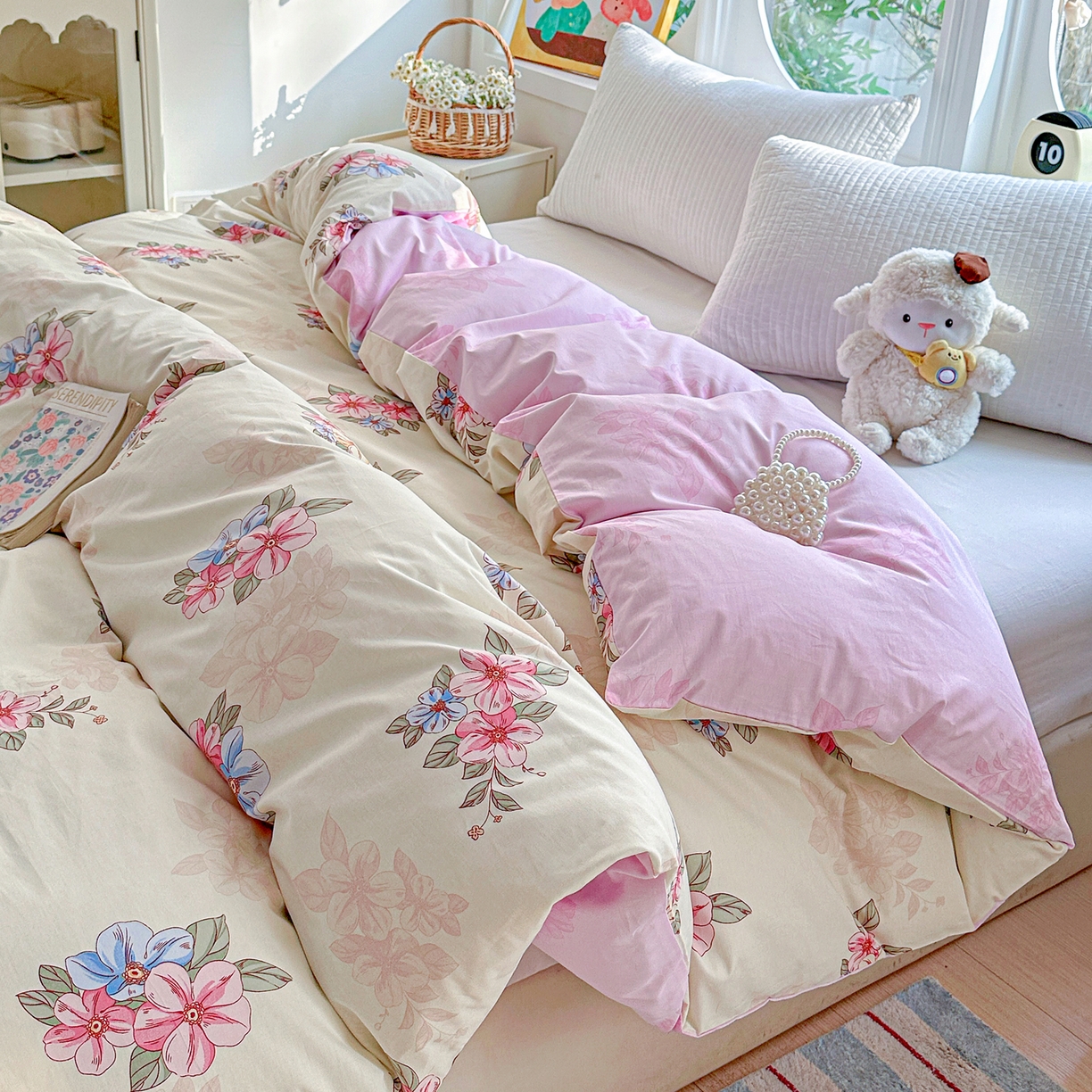 91家纺网 家纺一手货源 找家纺 佳汐蓝家纺 2026新款全棉纯棉加厚13376印花单品被套 被套单件 玉兰芬芳