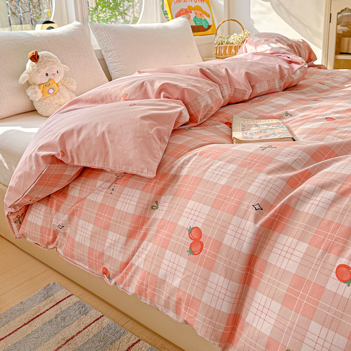 91家纺网 家纺一手货源 找家纺 佳汐蓝家纺 2026新款全棉纯棉加厚13376印花单品被套 被套单件 早安