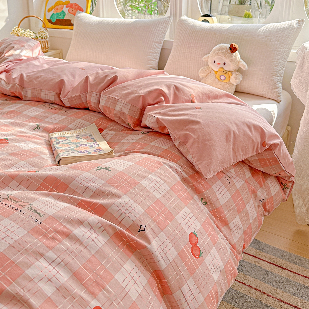 91家纺网 家纺一手货源 找家纺 佳汐蓝家纺 2026新款全棉纯棉加厚13376印花单品被套 被套单件 早安