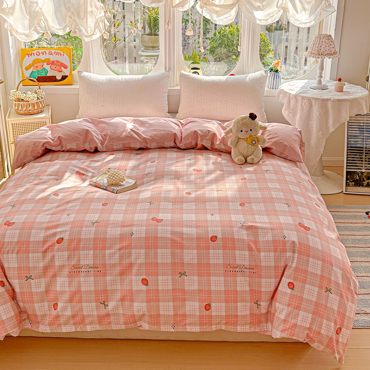 91家纺网 家纺一手货源 找家纺 佳汐蓝家纺 2026新款全棉纯棉加厚13376印花单品被套 被套单件 早安