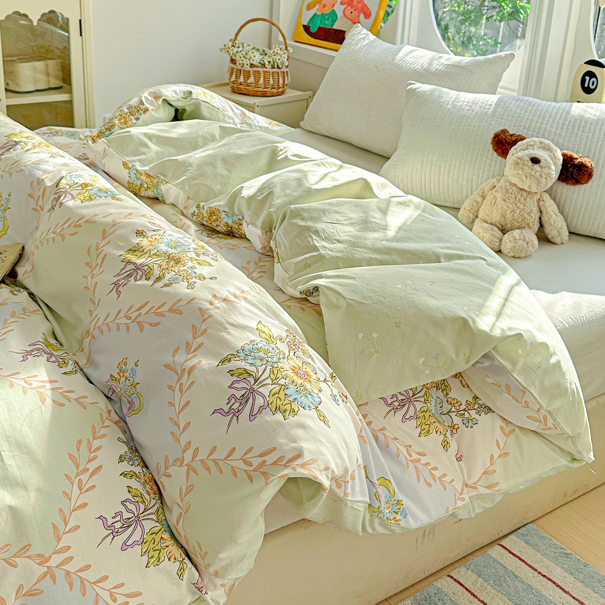 91家纺网 家纺一手货源 找家纺 佳汐蓝家纺 2026新款全棉纯棉加厚13376印花单品被套 被套单件 芷妍