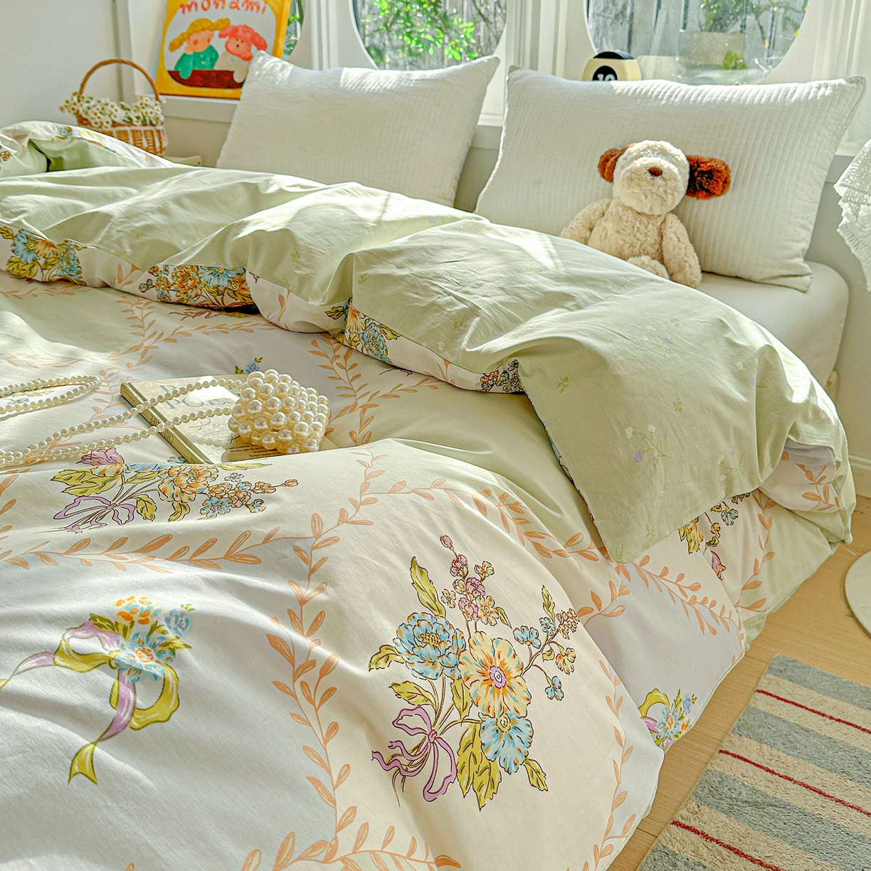 91家纺网 家纺一手货源 找家纺 佳汐蓝家纺 2026新款全棉纯棉加厚13376印花单品被套 被套单件 芷妍