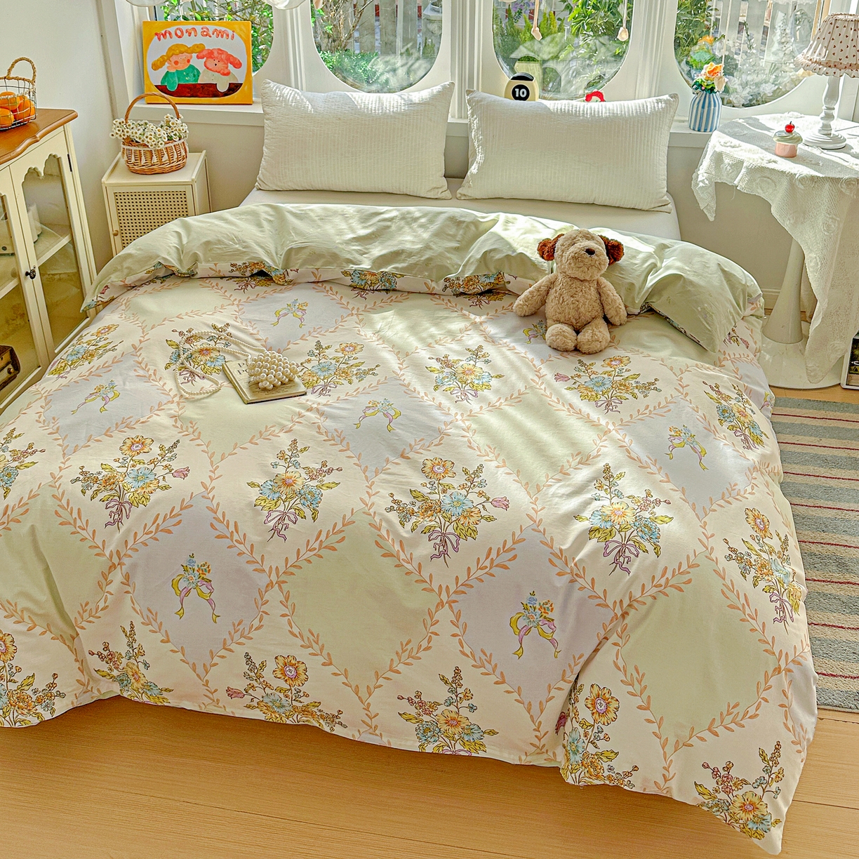 91家纺网 家纺一手货源 找家纺 佳汐蓝家纺 2026新款全棉纯棉加厚13376印花单品被套 被套单件 芷妍