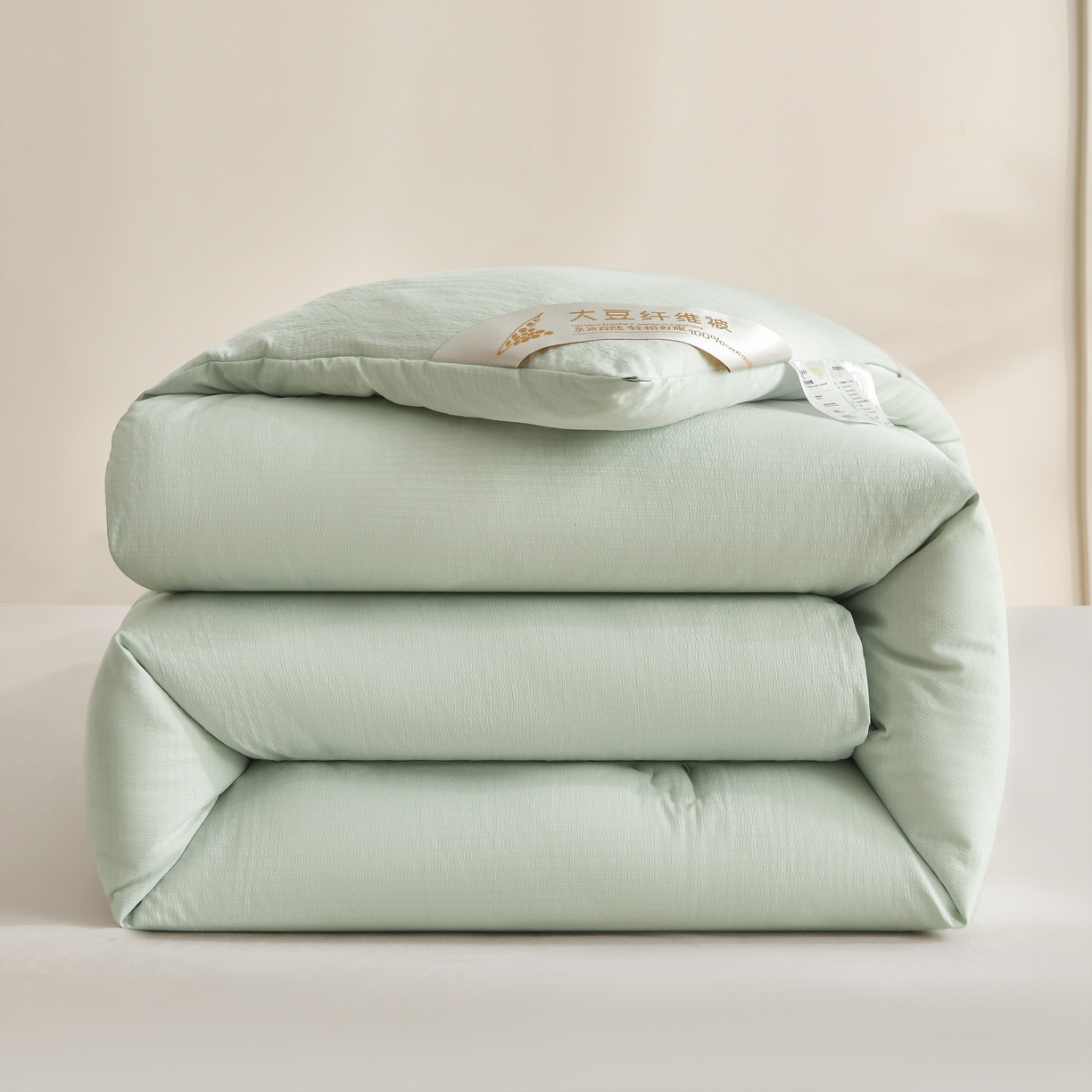 犇牛仓储供应链 2026新款双层纱大豆纤维被冬被夏被儿童被被子被芯 薄荷绿