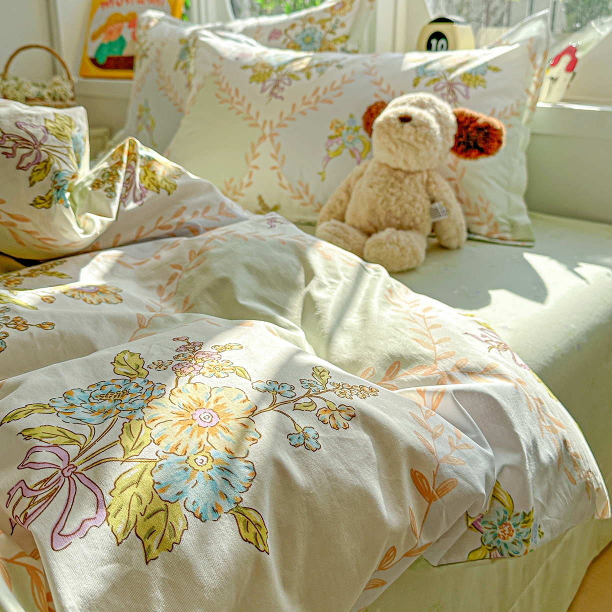 91家纺网 家纺一手货源 找家纺 （总）佳汐蓝家纺 2026新款全棉纯棉加厚13376印花四件套