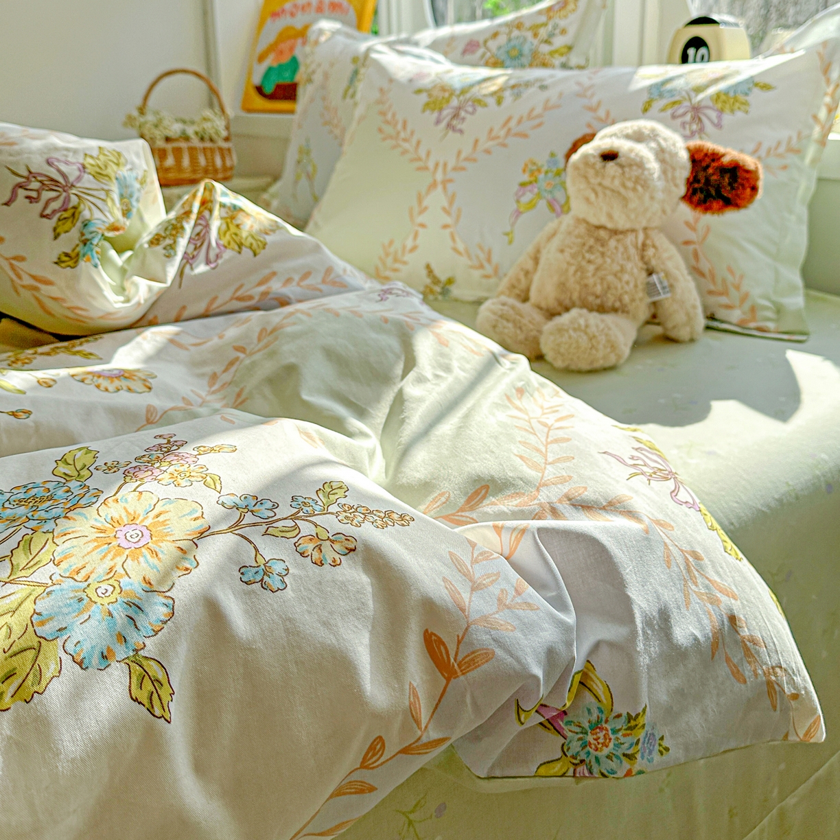 91家纺网 家纺一手货源 找家纺 （总）佳汐蓝家纺 2026新款全棉纯棉加厚13376印花四件套