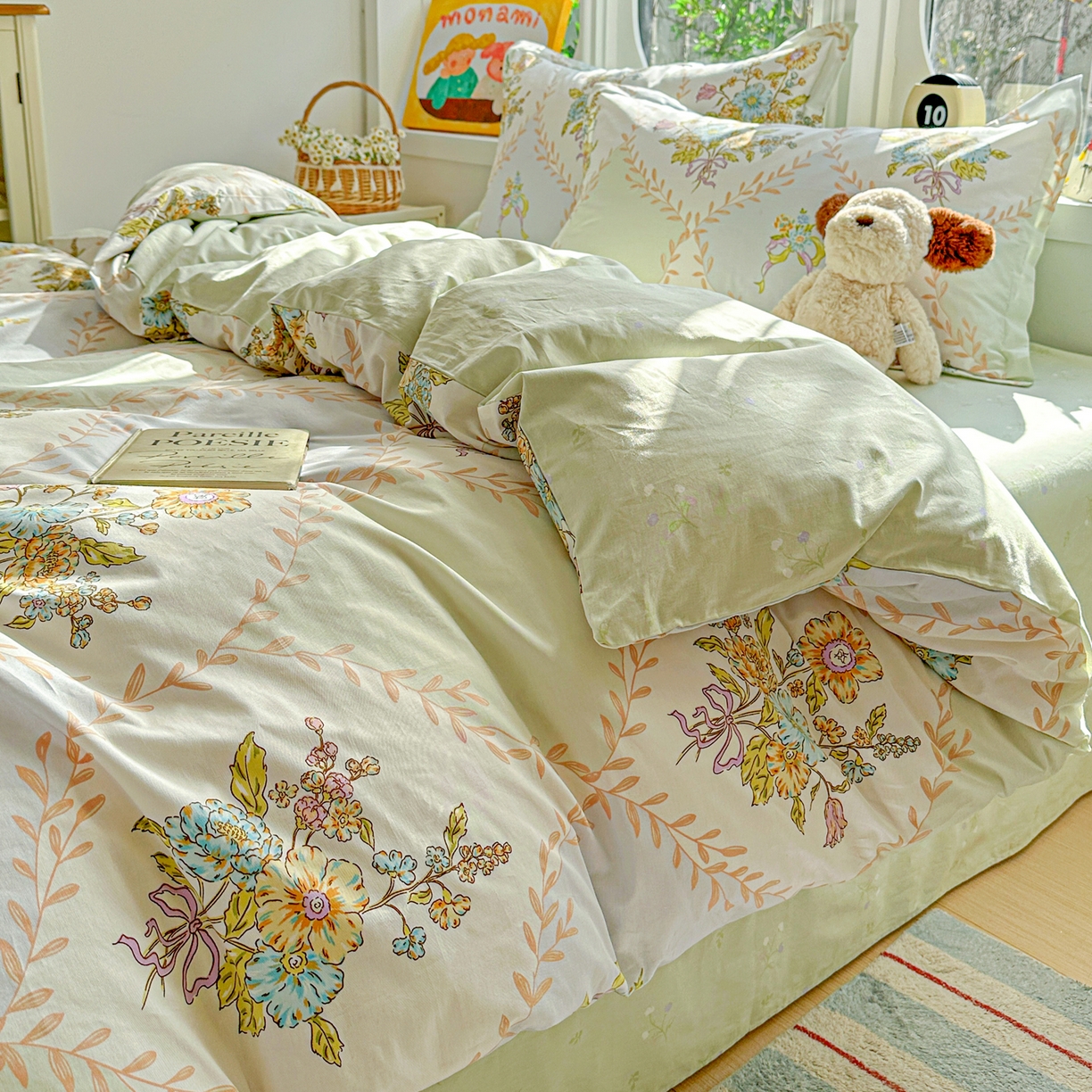 91家纺网 家纺一手货源 找家纺 （总）佳汐蓝家纺 2026新款全棉纯棉加厚13376印花四件套