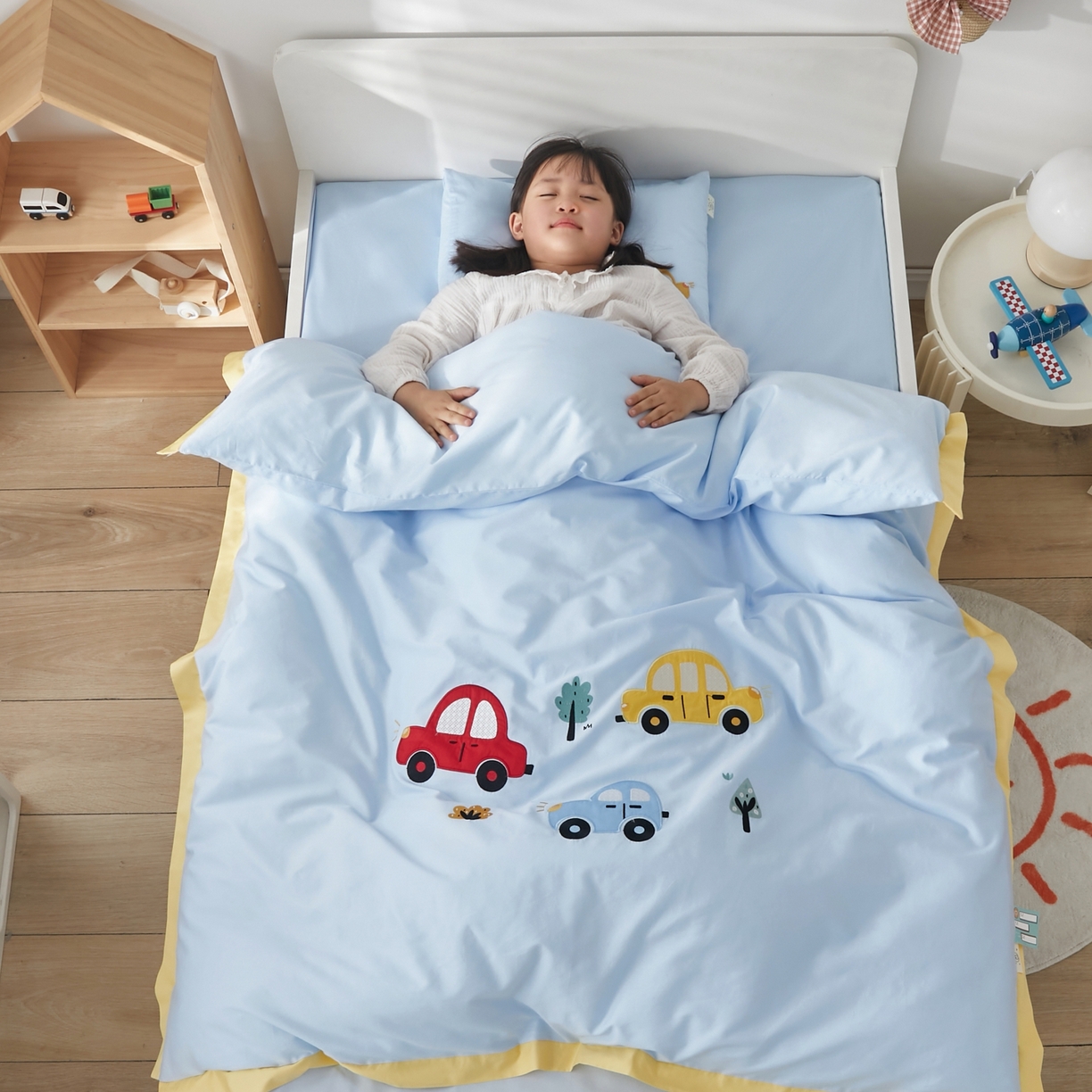 91家纺网 家纺一手货源 找家纺 （总）荷马之梦 2026新款A类60s长绒棉绣花幼儿园套件-萌享系列