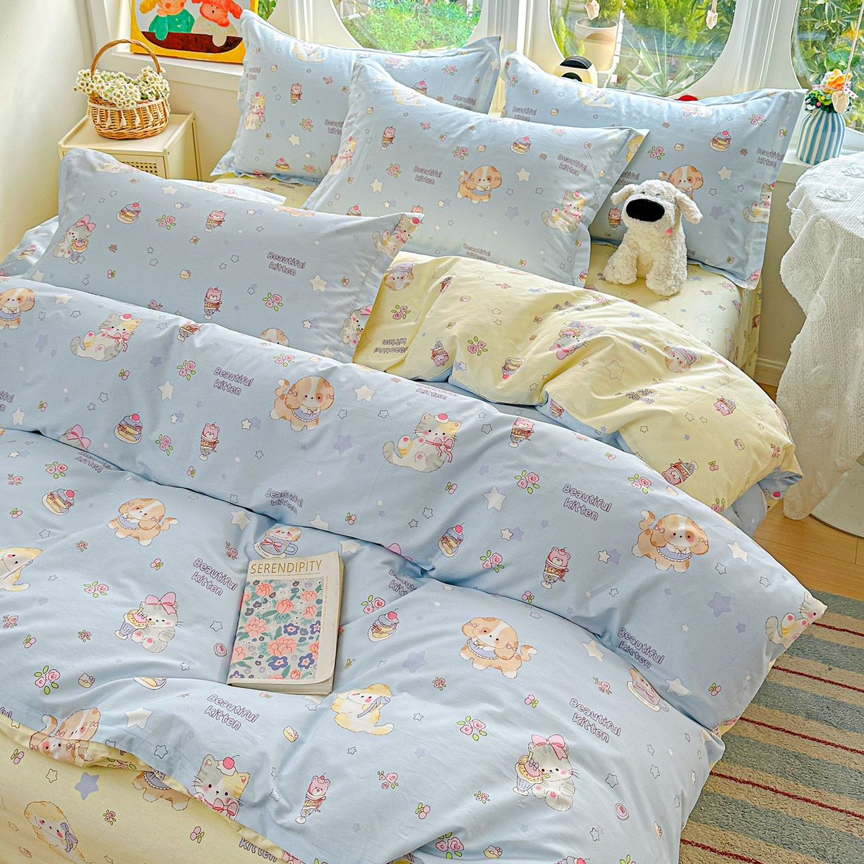 91家纺网 家纺一手货源 找家纺 （总）佳汐蓝家纺 2026新款全棉纯棉加厚13376印花四件套