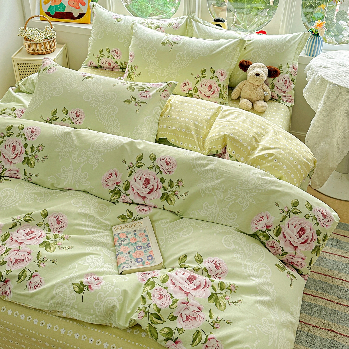 91家纺网 家纺一手货源 找家纺 （总）佳汐蓝家纺 2026新款全棉纯棉加厚13376印花四件套