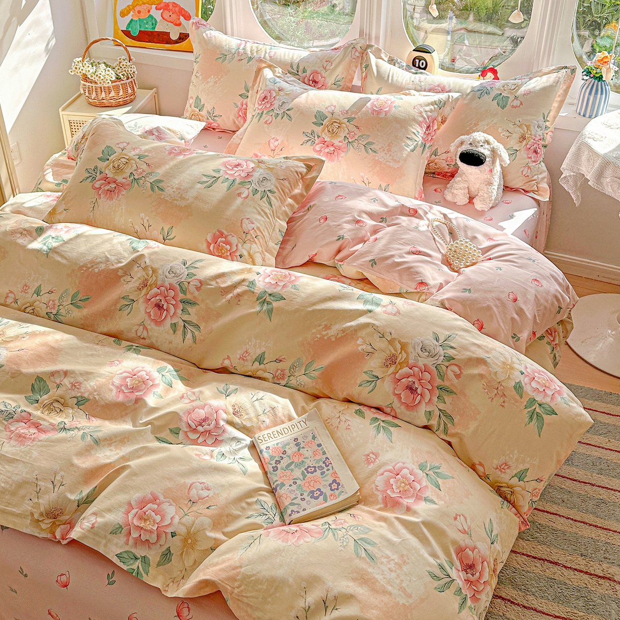 91家纺网 家纺一手货源 找家纺 （总）佳汐蓝家纺 2026新款全棉纯棉加厚13376印花四件套