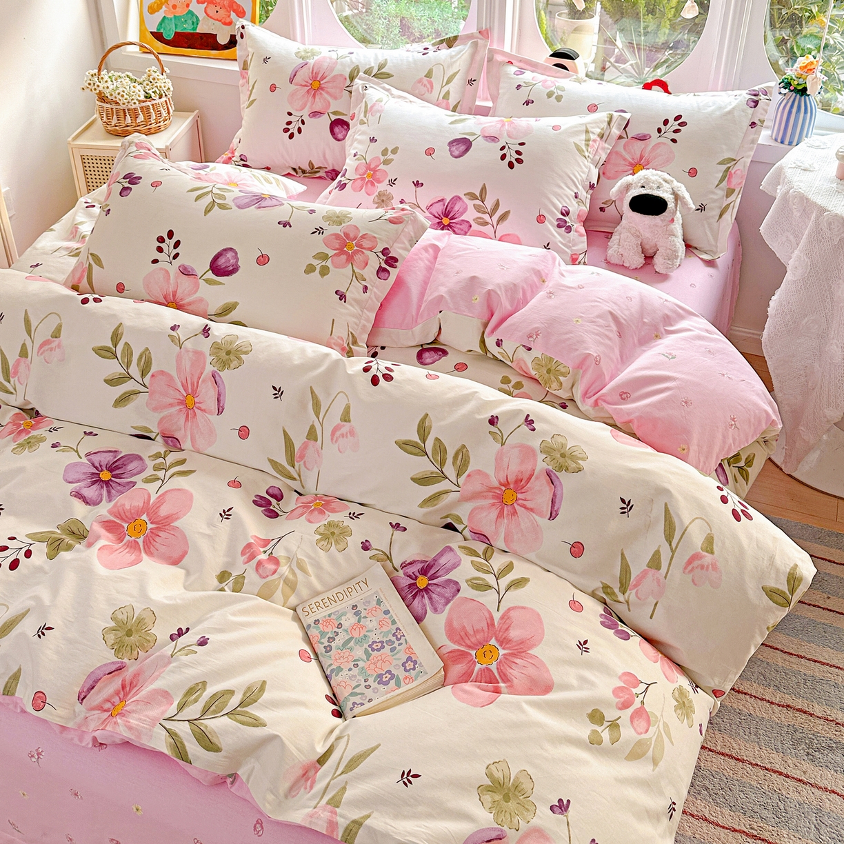 91家纺网 家纺一手货源 找家纺 （总）佳汐蓝家纺 2026新款全棉纯棉加厚13376印花四件套