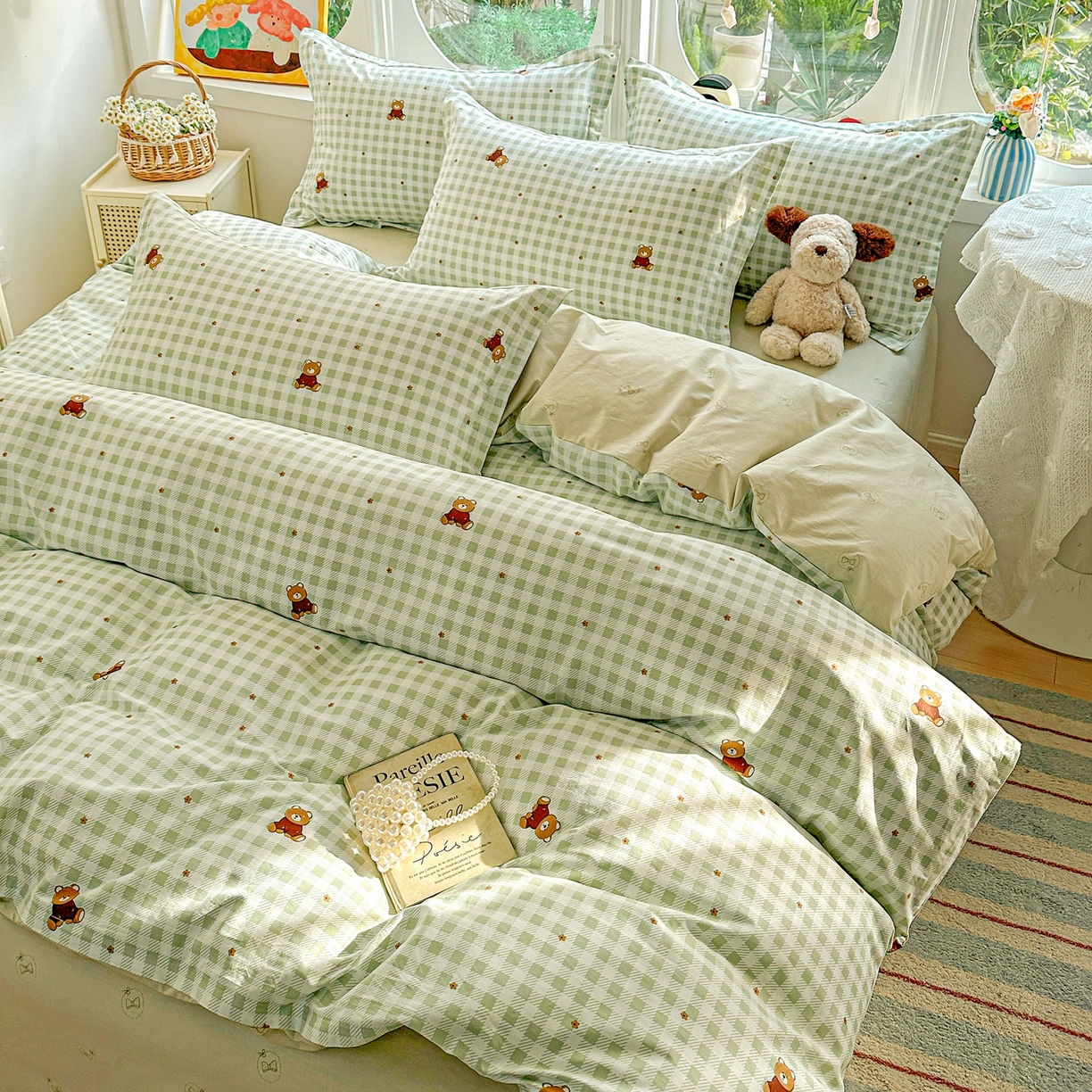 91家纺网 家纺一手货源 找家纺 （总）佳汐蓝家纺 2026新款全棉纯棉加厚13376印花四件套