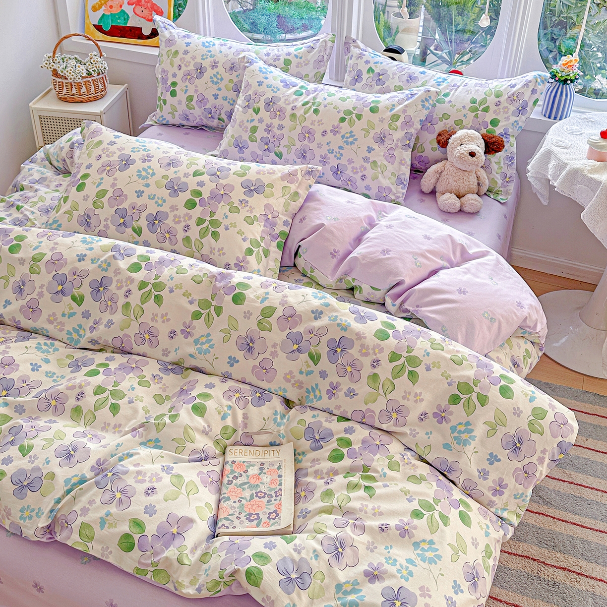 91家纺网 家纺一手货源 找家纺 （总）佳汐蓝家纺 2026新款全棉纯棉加厚13376印花四件套