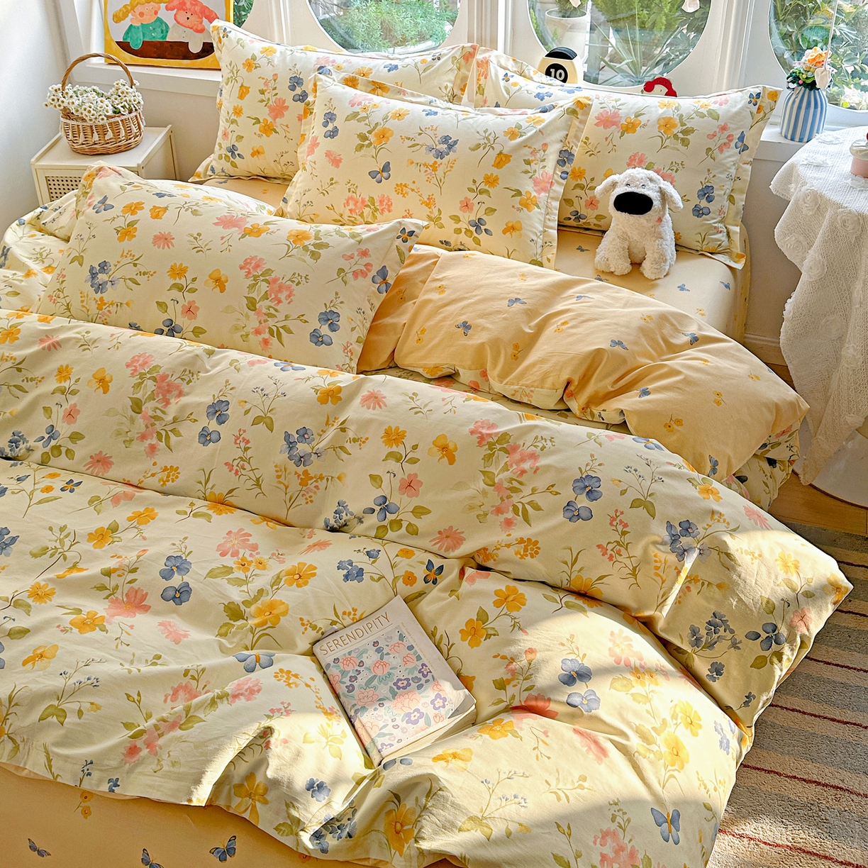 91家纺网 家纺一手货源 找家纺 （总）佳汐蓝家纺 2026新款全棉纯棉加厚13376印花四件套