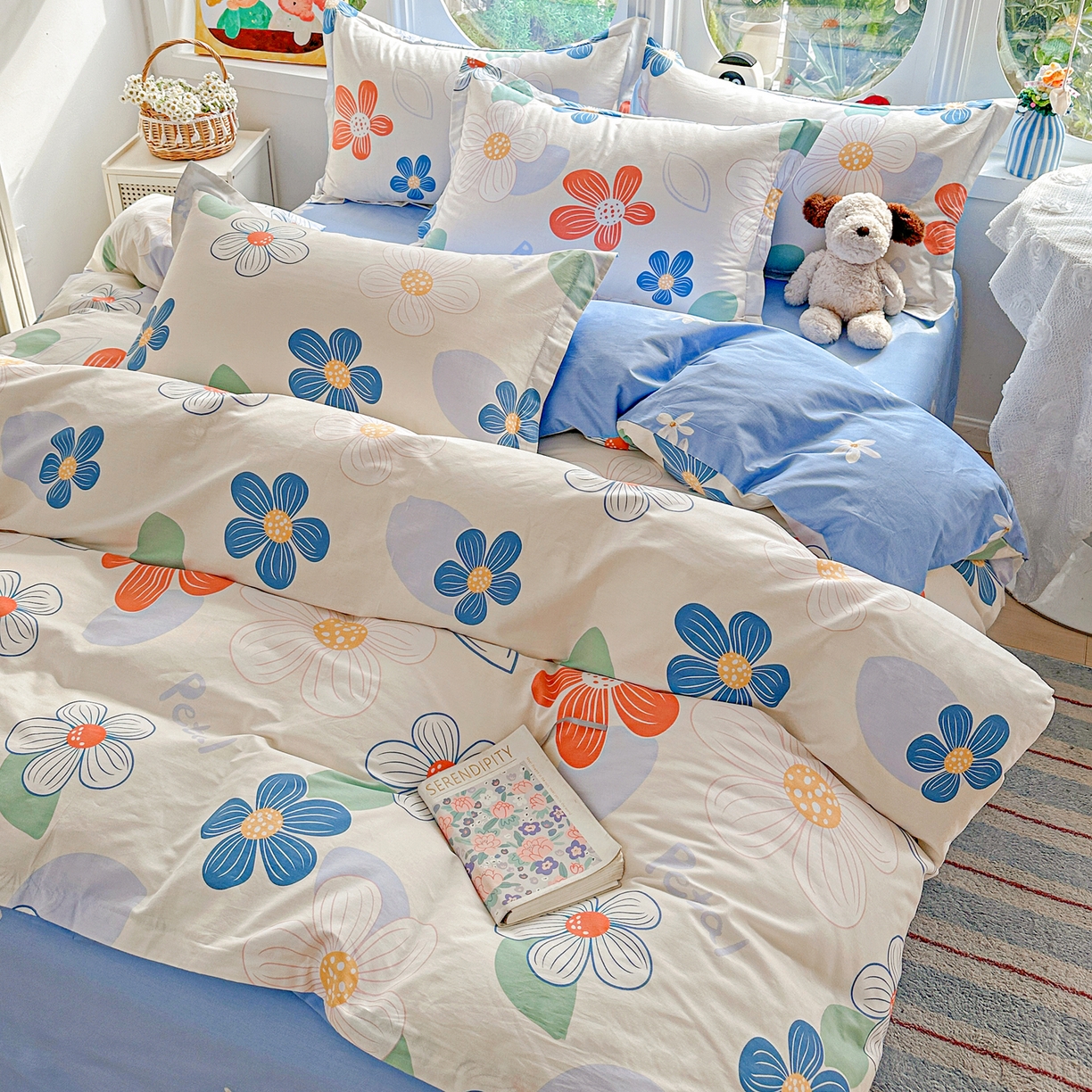 91家纺网 家纺一手货源 找家纺 （总）佳汐蓝家纺 2026新款全棉纯棉加厚13376印花四件套