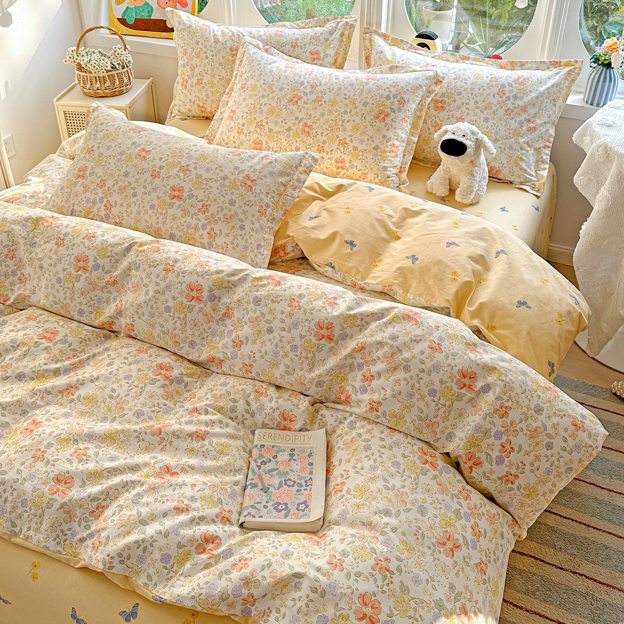 91家纺网 家纺一手货源 找家纺 （总）佳汐蓝家纺 2026新款全棉纯棉加厚13376印花四件套