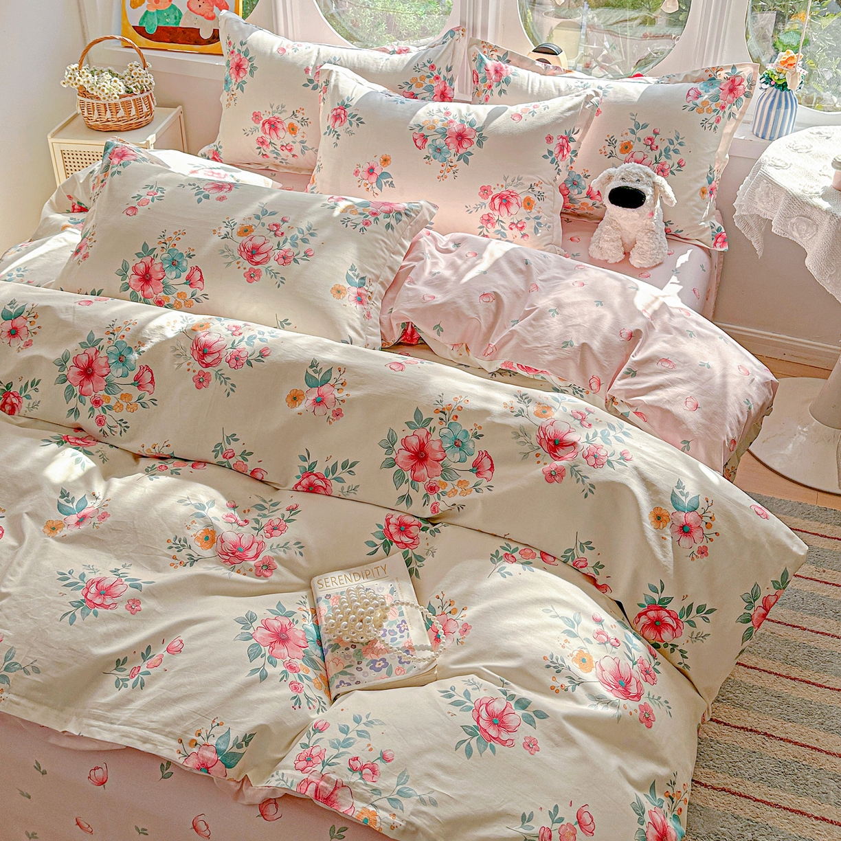 91家纺网 家纺一手货源 找家纺 （总）佳汐蓝家纺 2026新款全棉纯棉加厚13376印花四件套