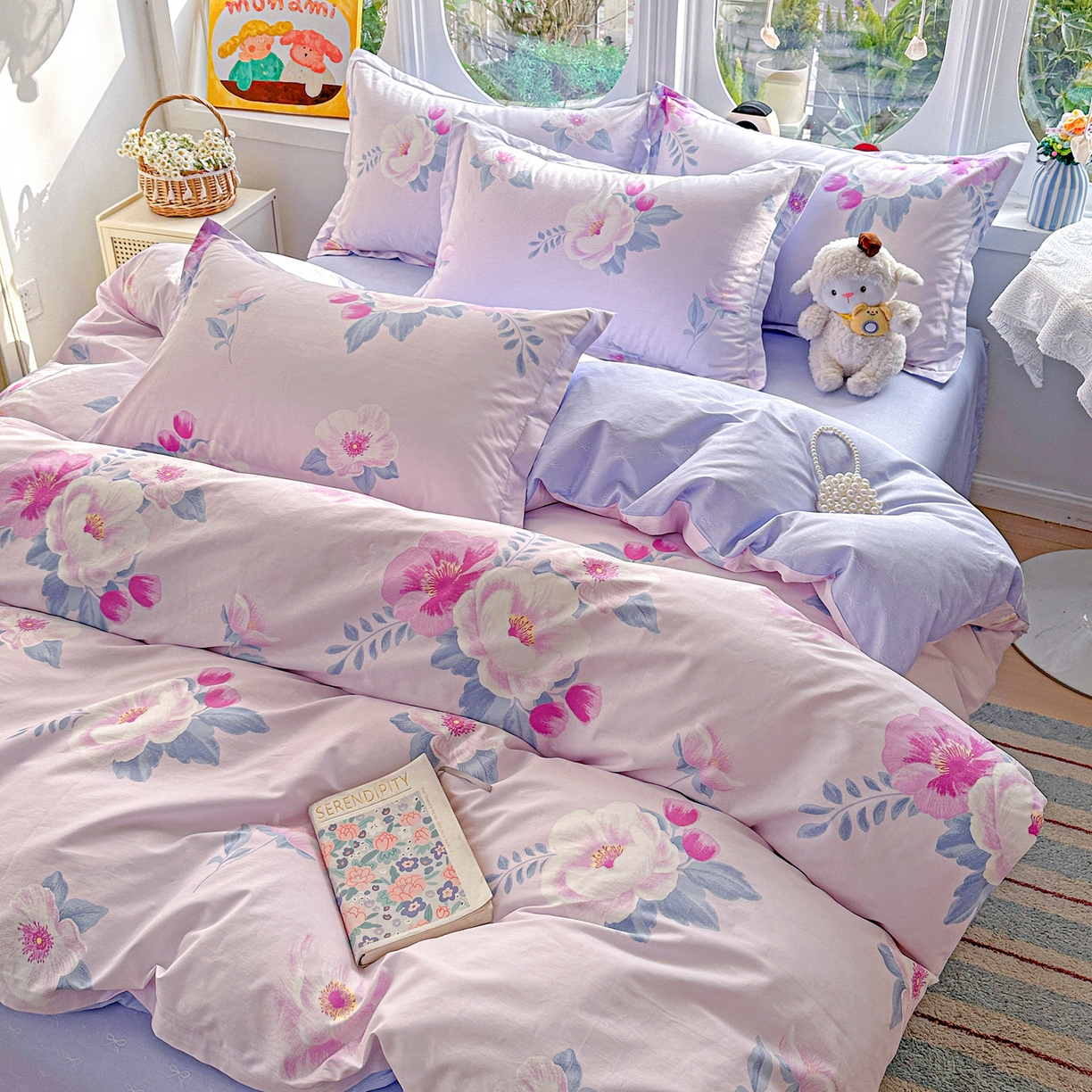 91家纺网 家纺一手货源 找家纺 （总）佳汐蓝家纺 2026新款全棉纯棉加厚13376印花四件套