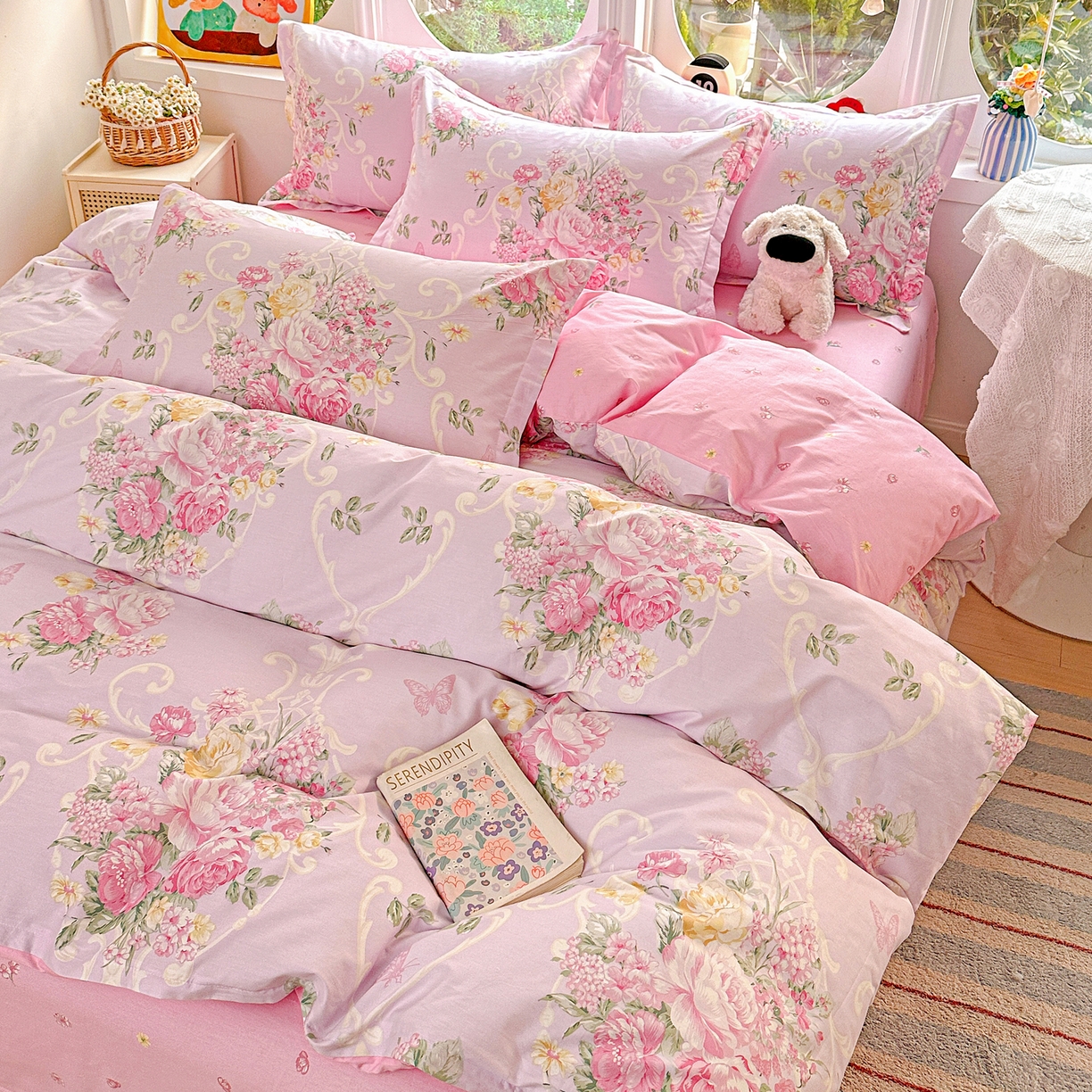 91家纺网 家纺一手货源 找家纺 （总）佳汐蓝家纺 2026新款全棉纯棉加厚13376印花四件套