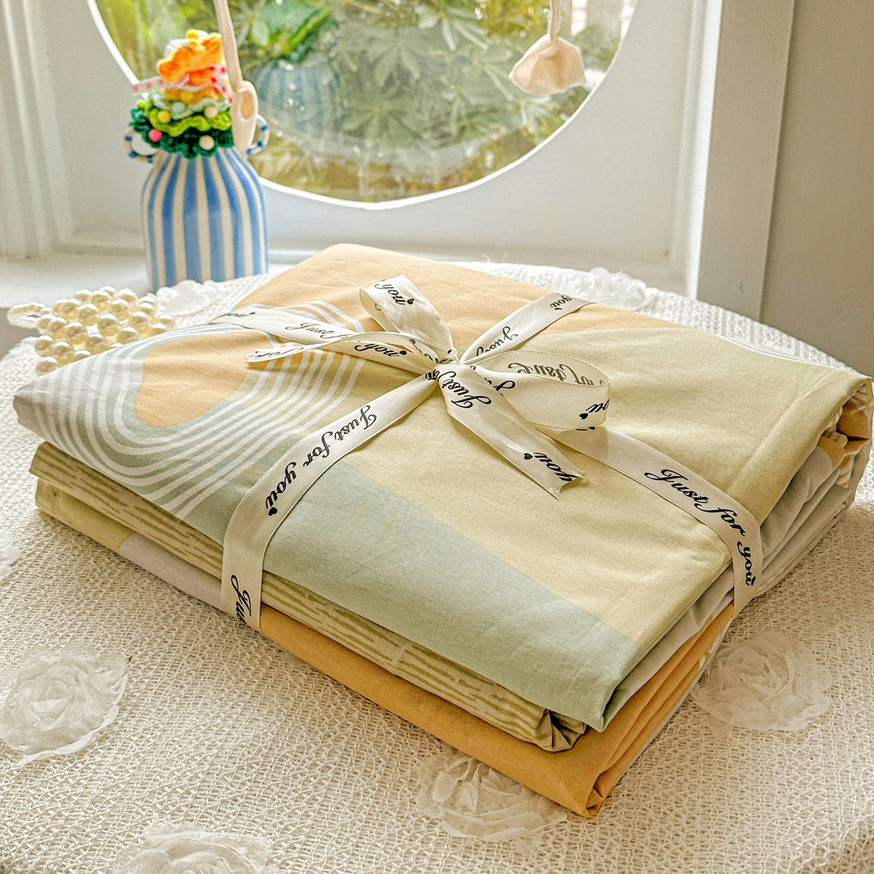 91家纺网 家纺一手货源 找家纺 佳汐蓝家纺 2026新款全棉纯棉加厚13376印花四件套 乐享生活