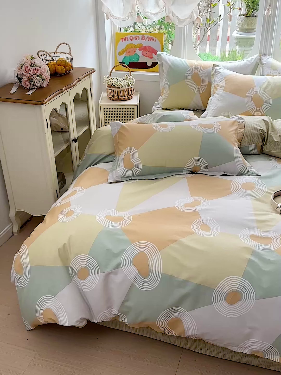 91家纺网 家纺一手货源 找家纺 佳汐蓝家纺 2026新款全棉纯棉加厚13376印花四件套 乐享生活