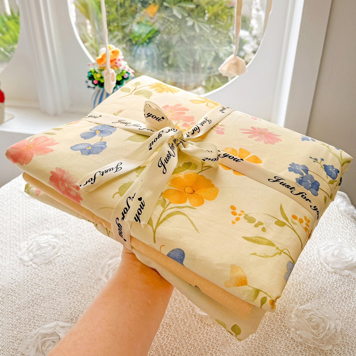 91家纺网 家纺一手货源 找家纺 佳汐蓝家纺 2026新款全棉纯棉加厚13376印花四件套 蔓春