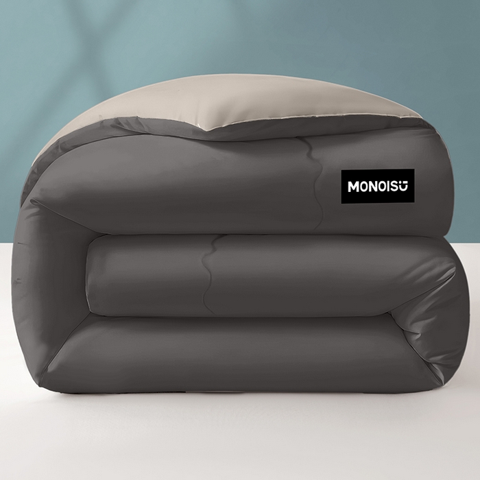 好尚居 2026新款A类双拼贴标大豆被 深灰拼浅灰