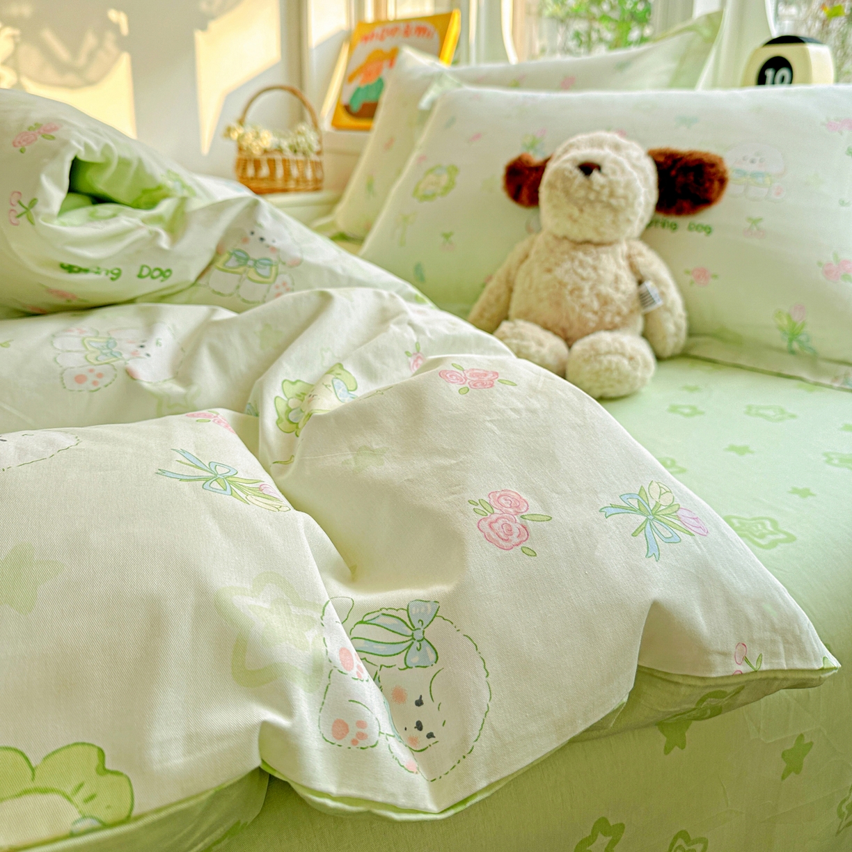 91家纺网 家纺一手货源 找家纺 佳汐蓝家纺 2026新款全棉纯棉加厚13376印花四件套 米亚