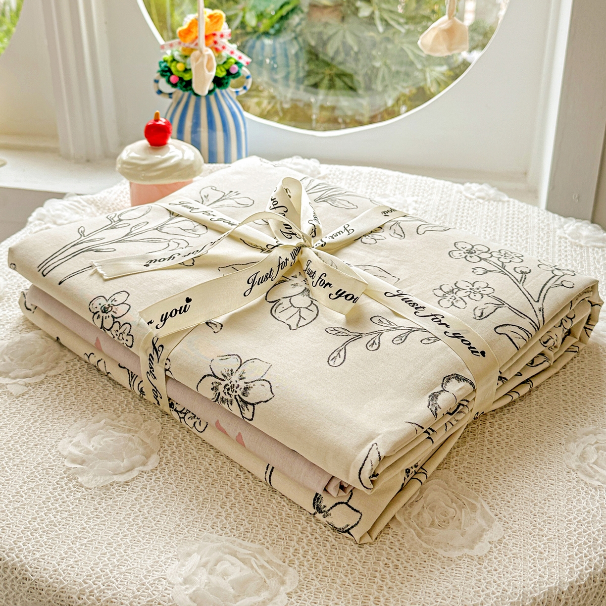 91家纺网 家纺一手货源 找家纺 佳汐蓝家纺 2026新款全棉纯棉加厚13376印花四件套 沫恋