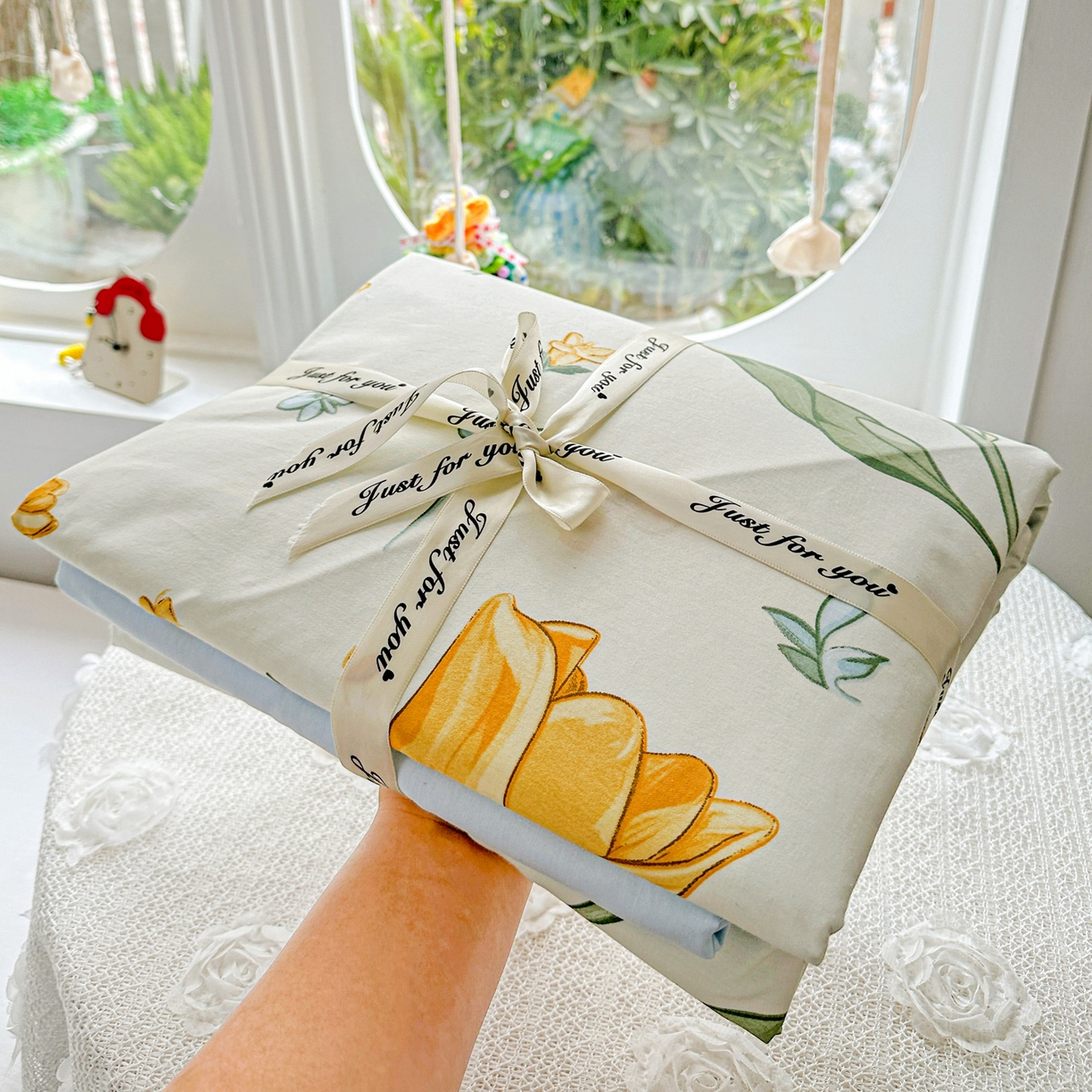 91家纺网 家纺一手货源 找家纺 佳汐蓝家纺 2026新款全棉纯棉加厚13376印花四件套 沐浴暖阳