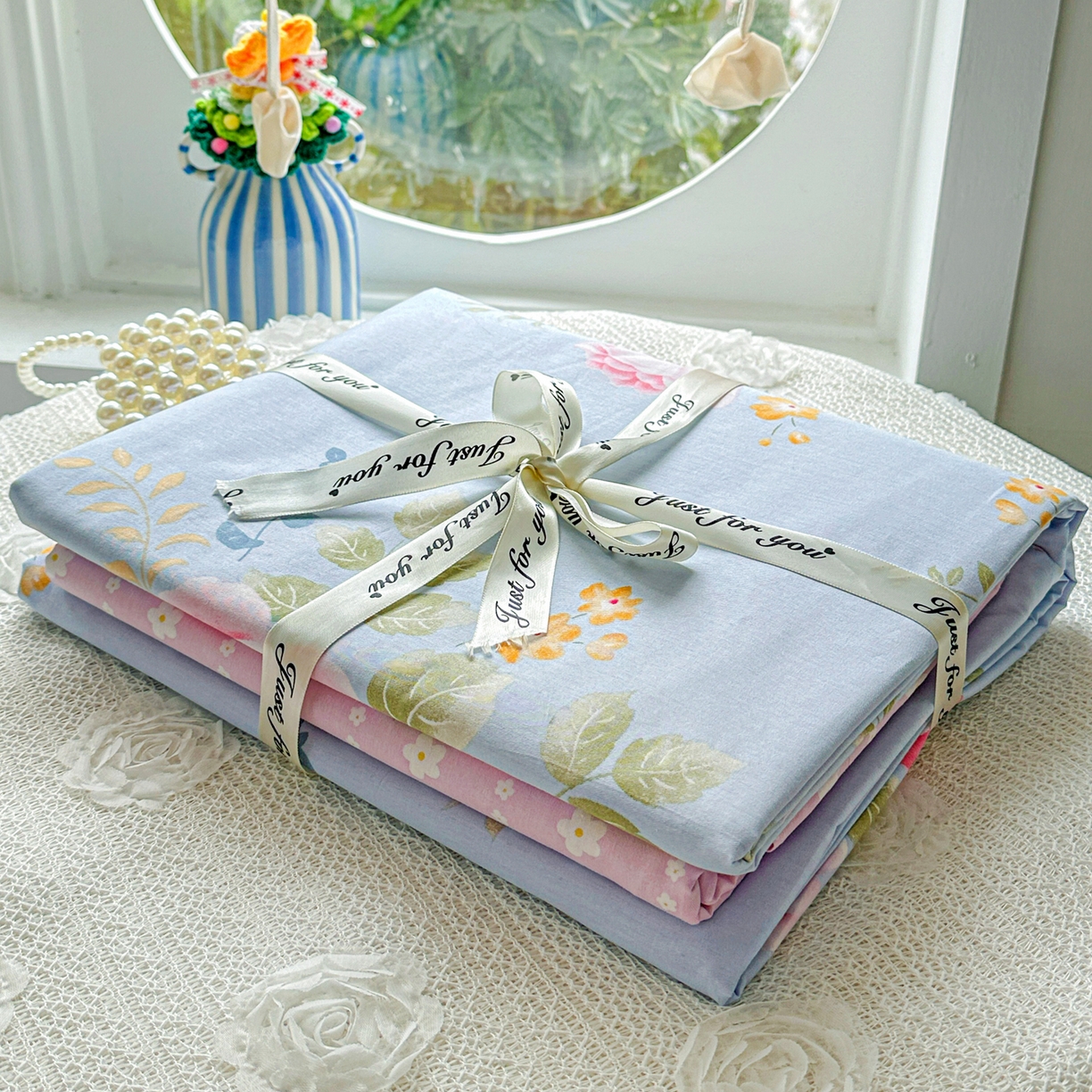 91家纺网 家纺一手货源 找家纺 佳汐蓝家纺 2026新款全棉纯棉加厚13376印花四件套 暮色蔷薇