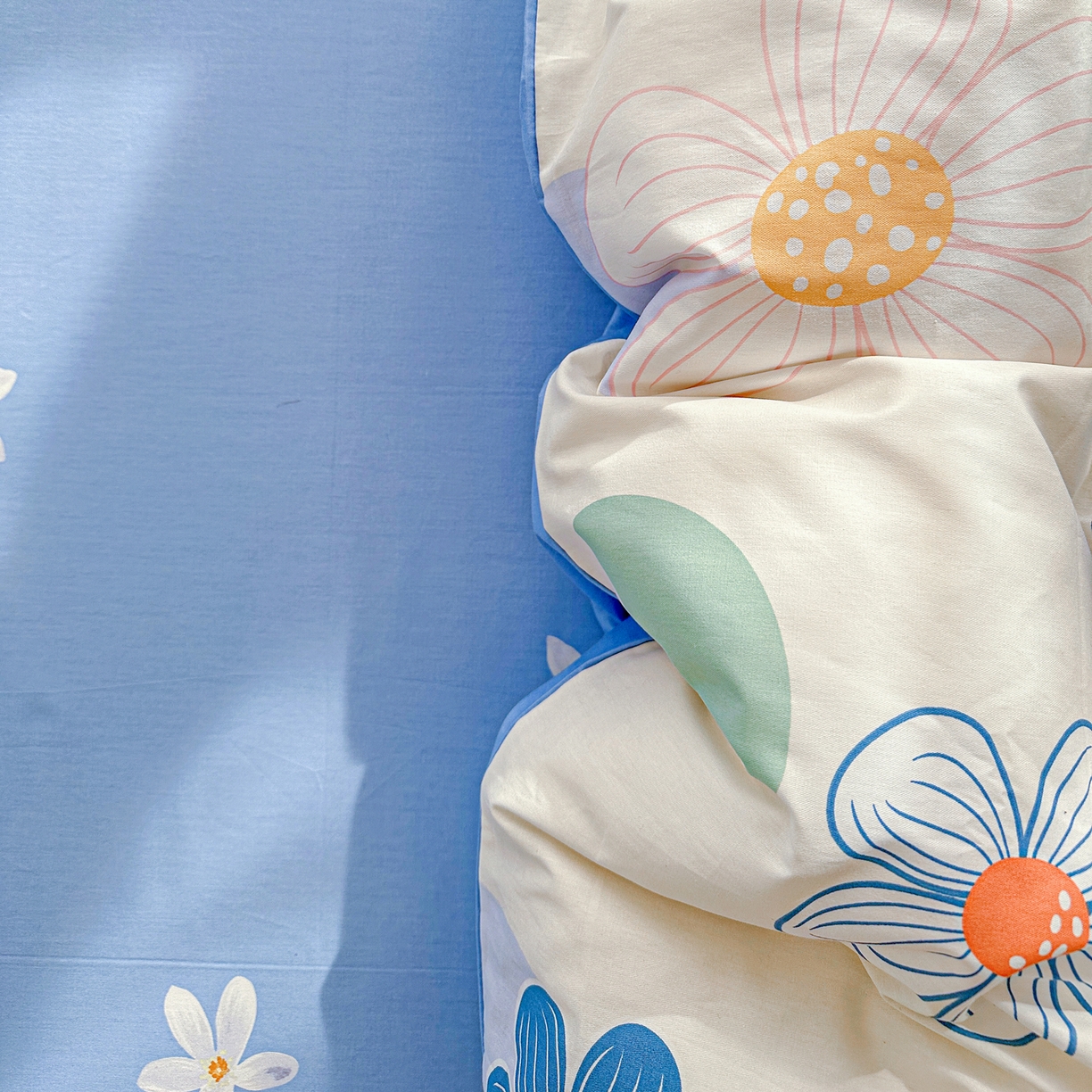 91家纺网 家纺一手货源 找家纺 佳汐蓝家纺 2026新款全棉纯棉加厚13376印花四件套 暖阳情调