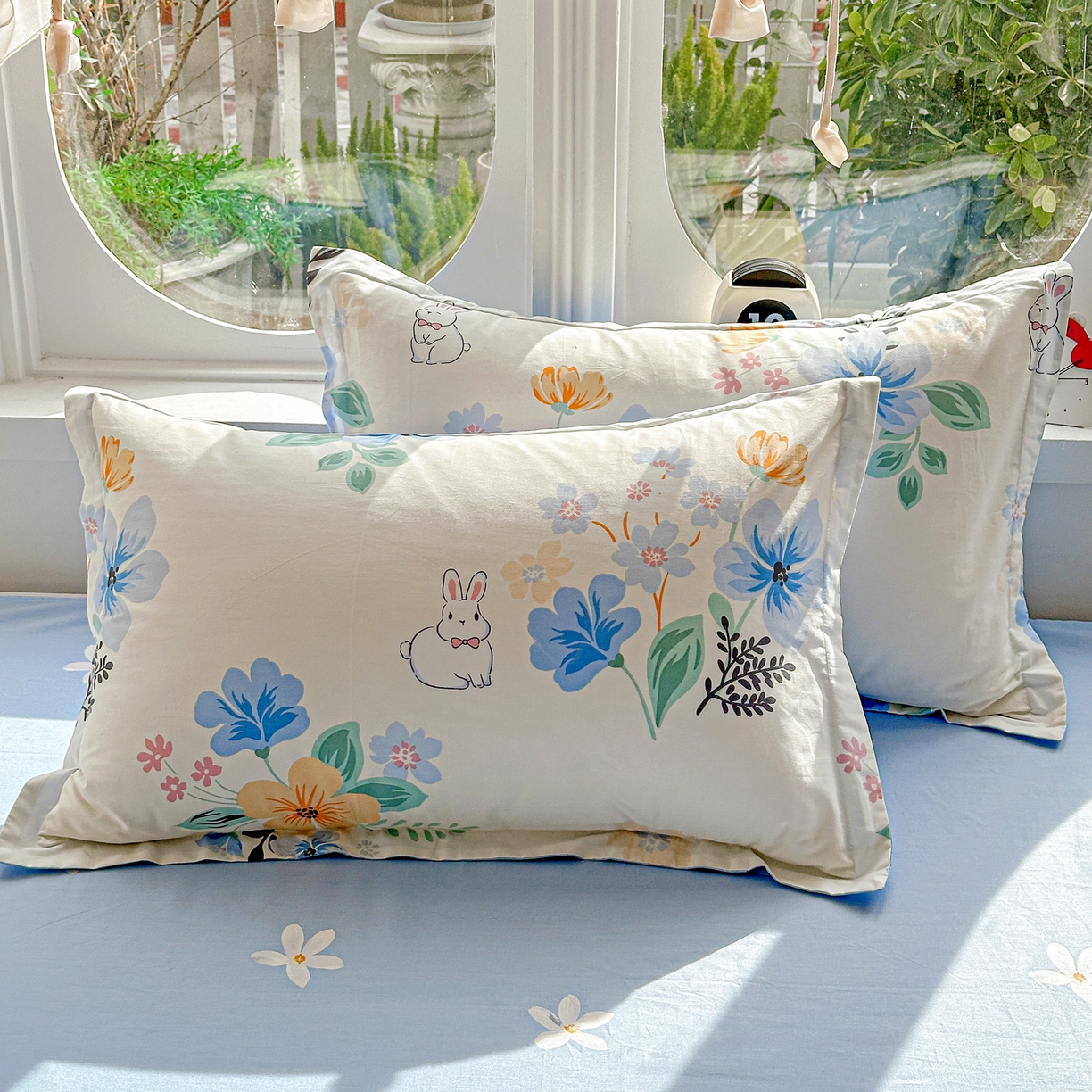 91家纺网 家纺一手货源 找家纺 佳汐蓝家纺 2026新款全棉纯棉加厚13376印花四件套 若薇