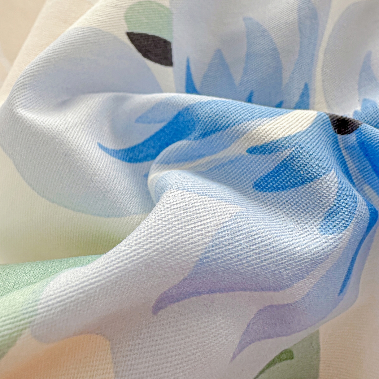 91家纺网 家纺一手货源 找家纺 佳汐蓝家纺 2026新款全棉纯棉加厚13376印花四件套 若薇