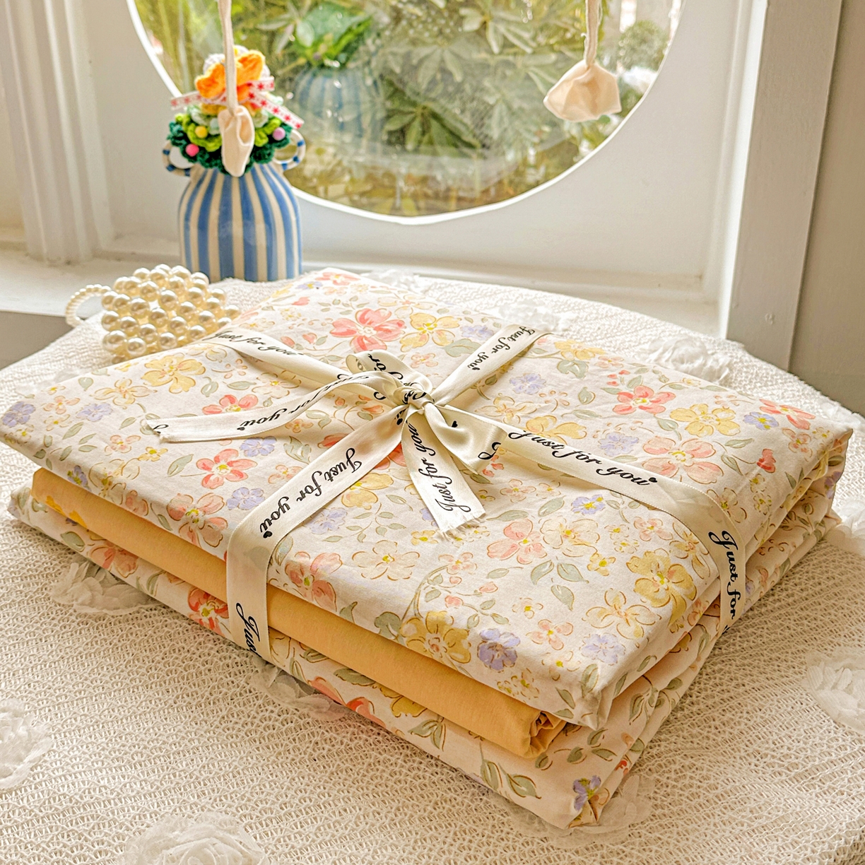 91家纺网 家纺一手货源 找家纺 佳汐蓝家纺 2026新款全棉纯棉加厚13376印花四件套 森恋花开